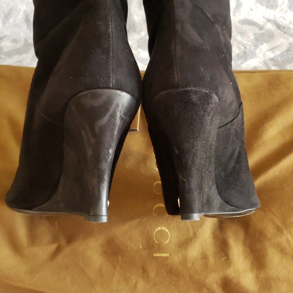 Gucci Black Suede Knee High Boot 8.5US fit 8.5-9 - Picture 12 of 16